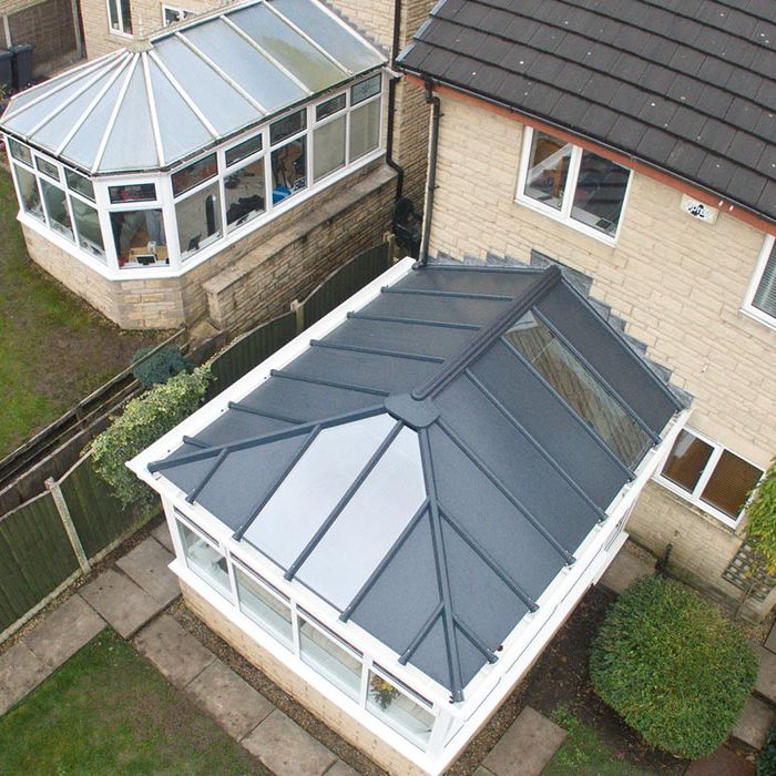 top view of classic conservatory roof