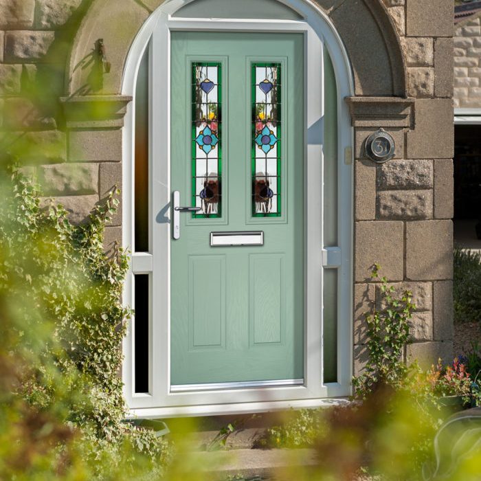 green composite door design