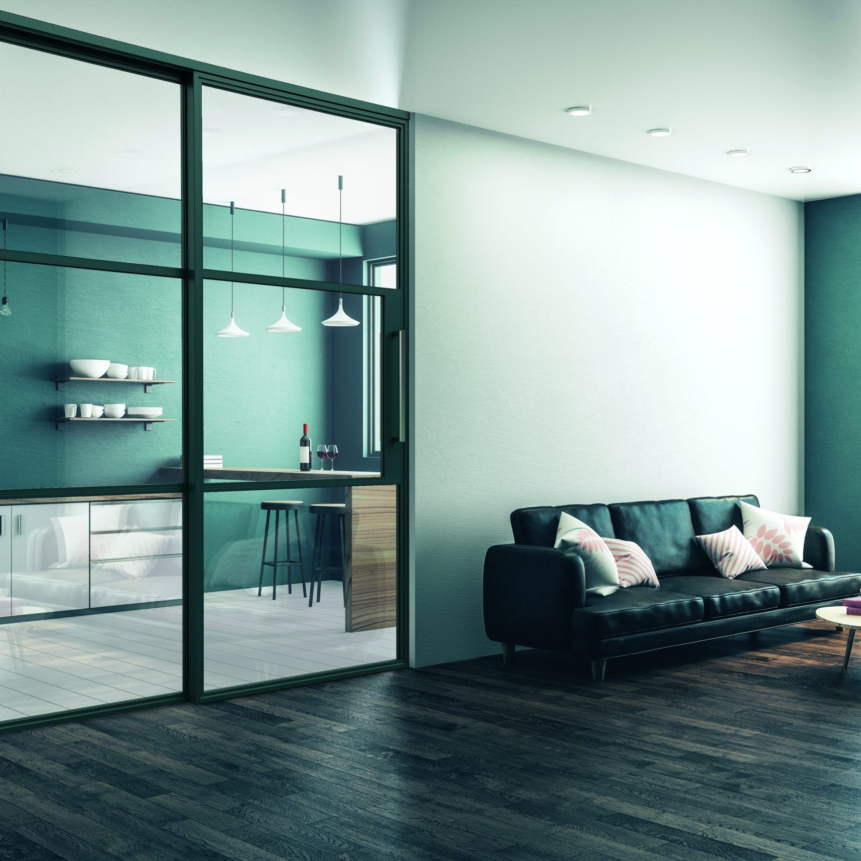 Aluspace aluminium internal doors